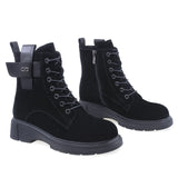 Ghete Dama Casual Anna Viotti Piele Intoarsa D106-D332-F236 Negru