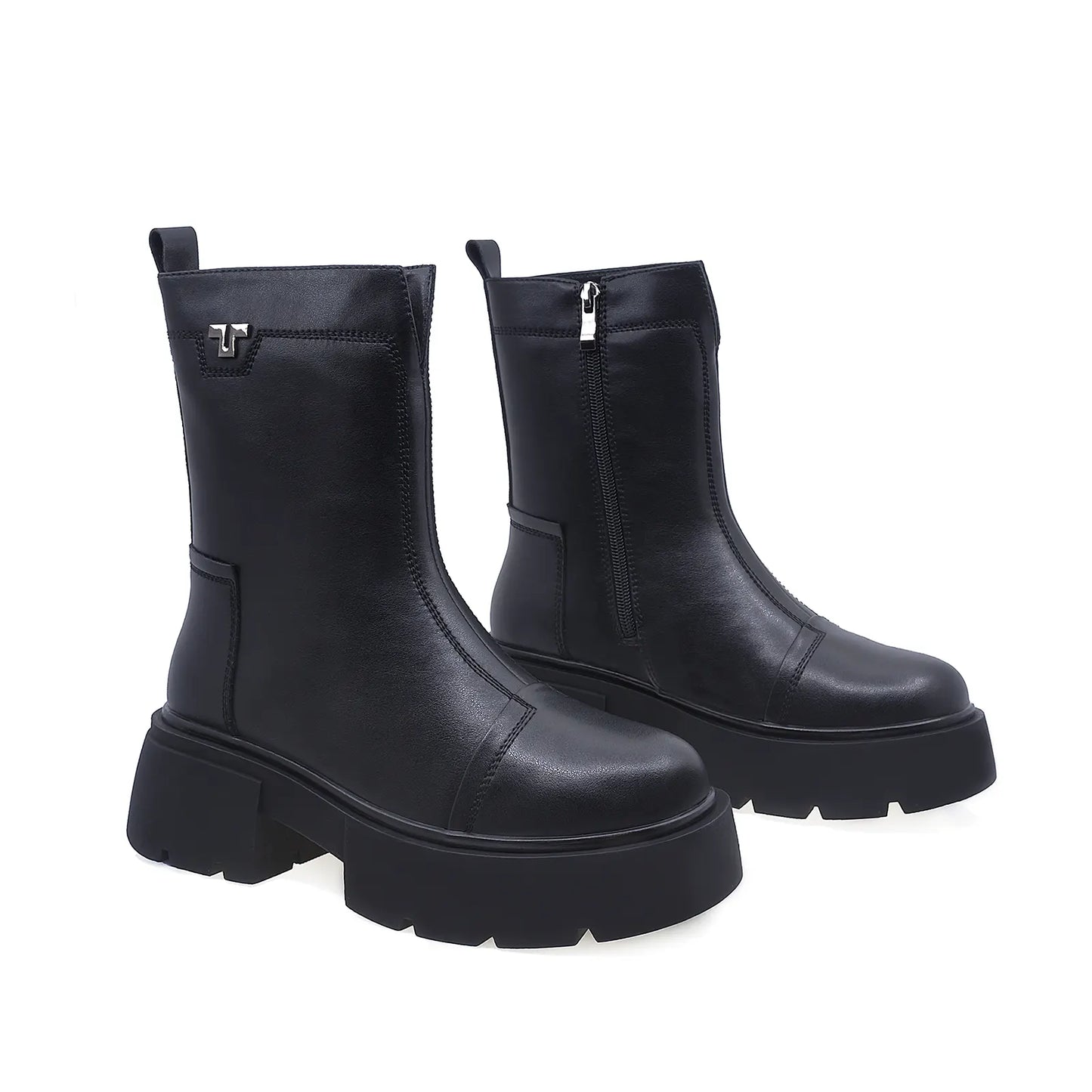 Ghete Dama Casual Anna Viotti Piele Naturala D106-2670-A525 Negru