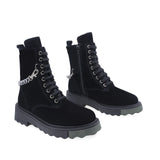 Ghete Dama Casual Anna Viotti Piele Intoarsa D44-4514 Negru