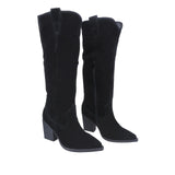 Cizme Dama Casual Anna Viotti Piele Intoarsa D113-29801 Negru