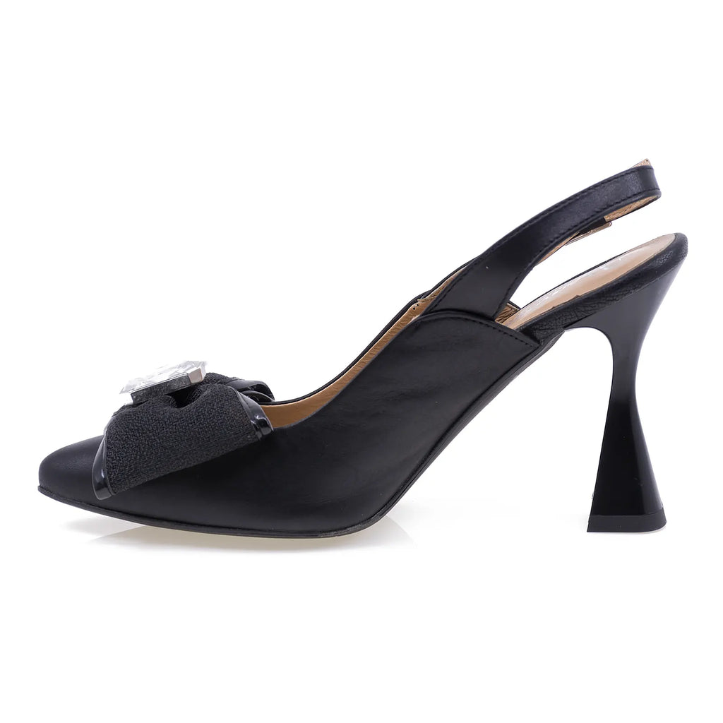 Sandale dama elegante Anna Viotti din piele naturala D6109 negru-2