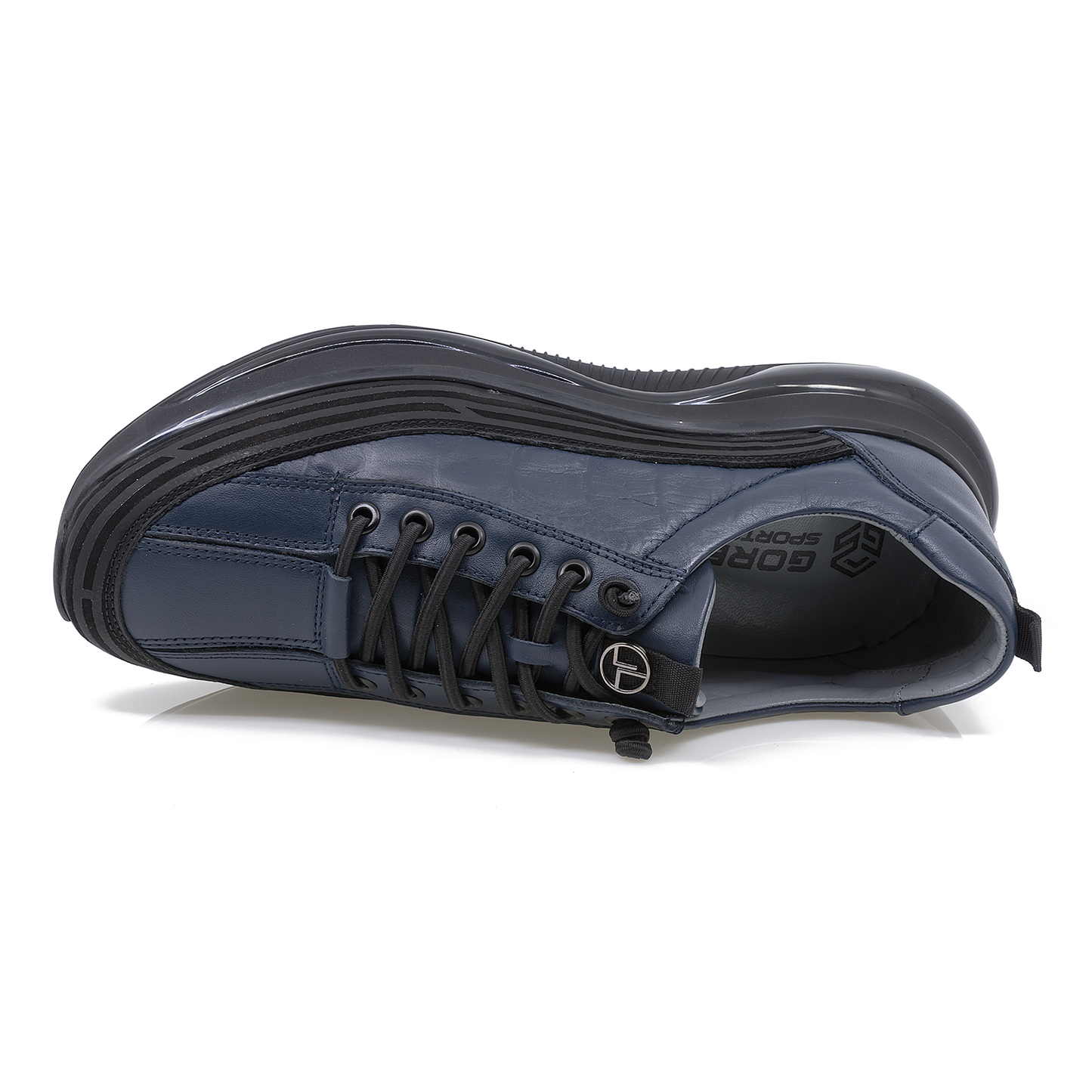  Pantofi barbati casual Goretti din piela naturala  B67-2402 blue