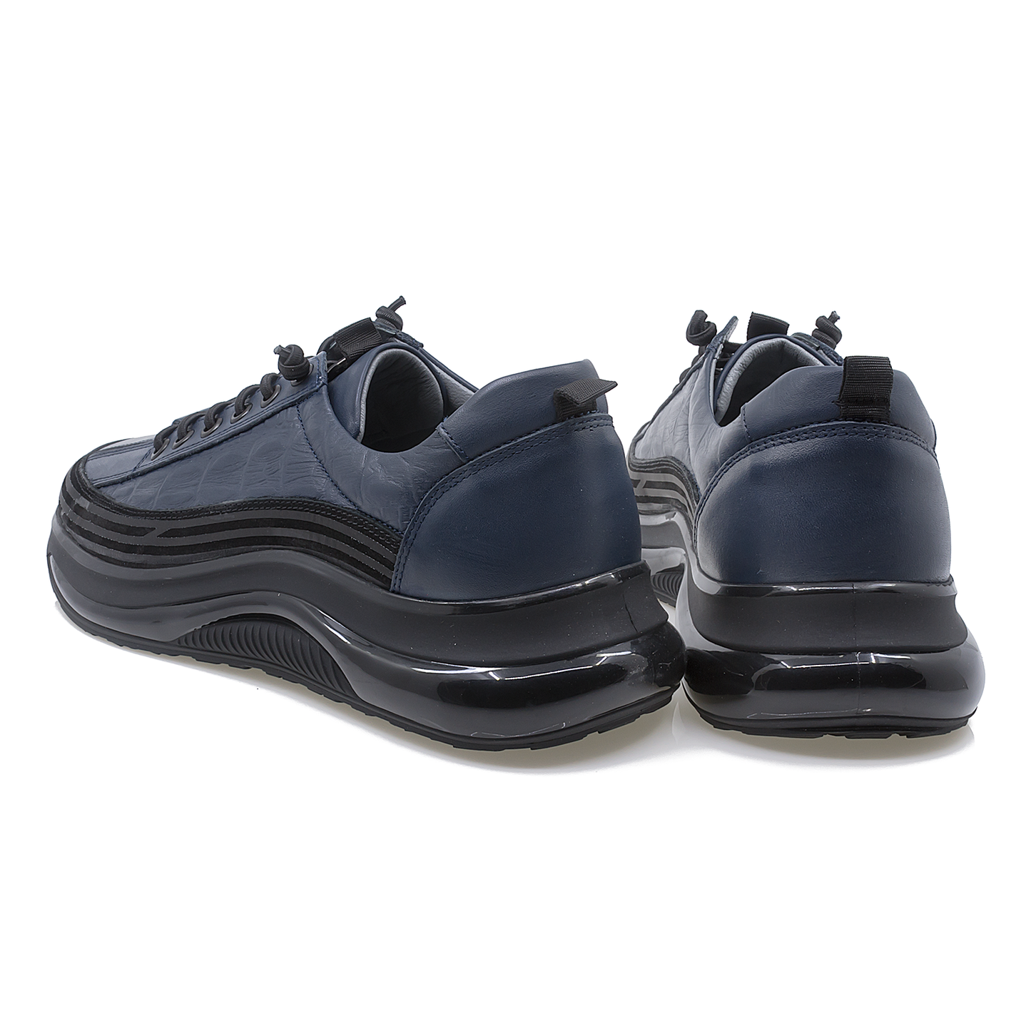  Pantofi barbati casual Goretti din piela naturala  B67-2402 blue