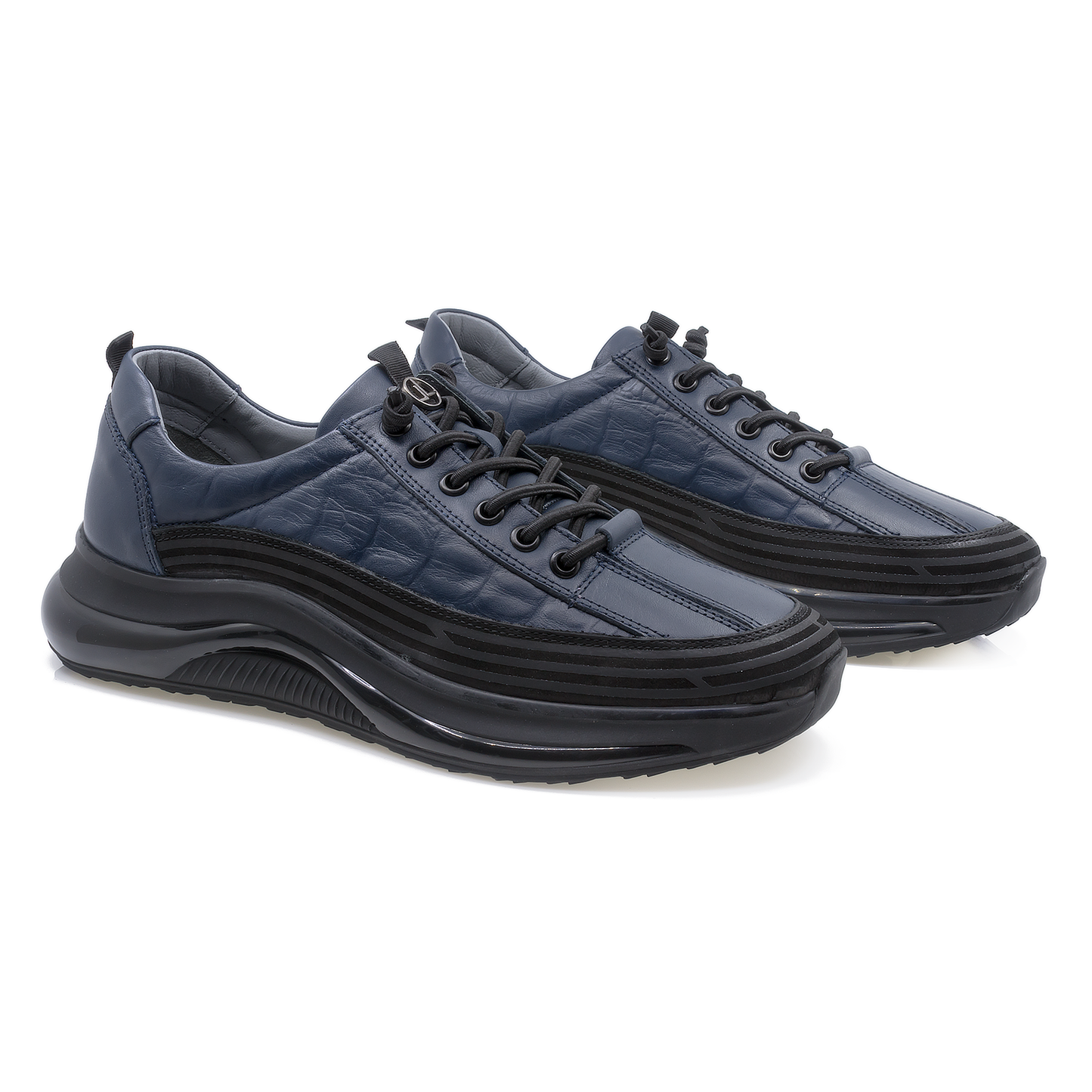  Pantofi barbati casual Goretti din piela naturala  B67-2402 blue