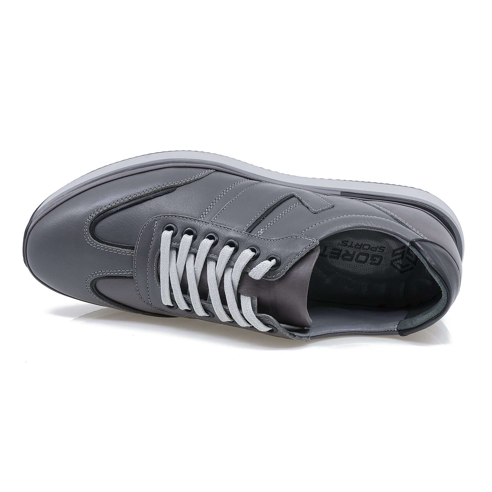 Pantofi barbati Goretti Din piele naturala B67-2406 gri