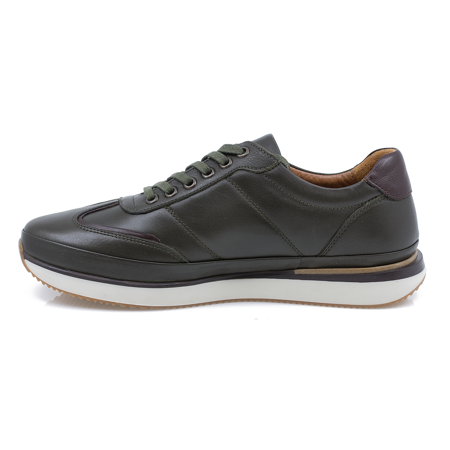 Pantofi barbati casual Goretti din piela naturala B67-2406 kaki