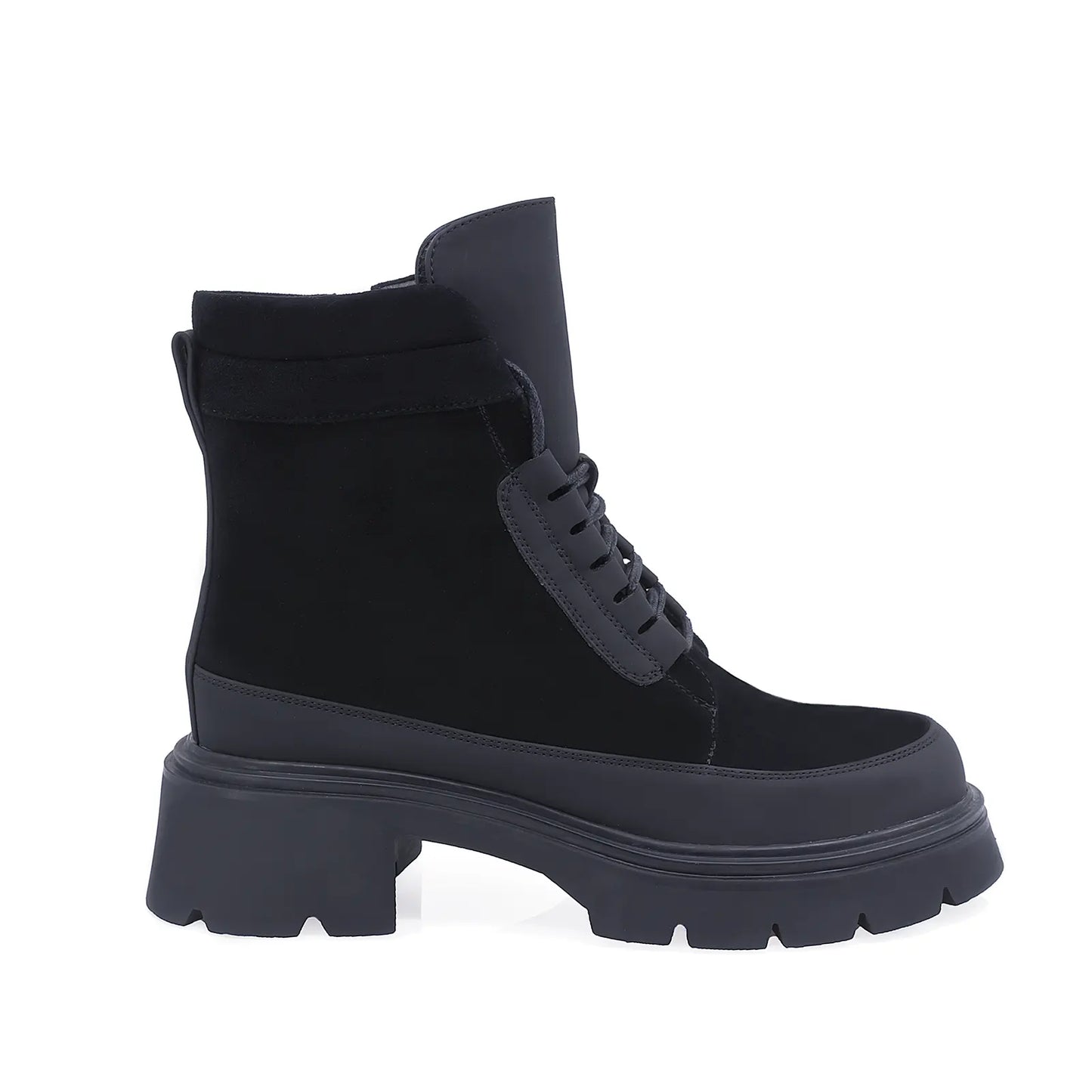 Ghete Dama Casual Anna Viotti Piele Intoarsa D105-F281R-XS261-X34-TL-03 Negru