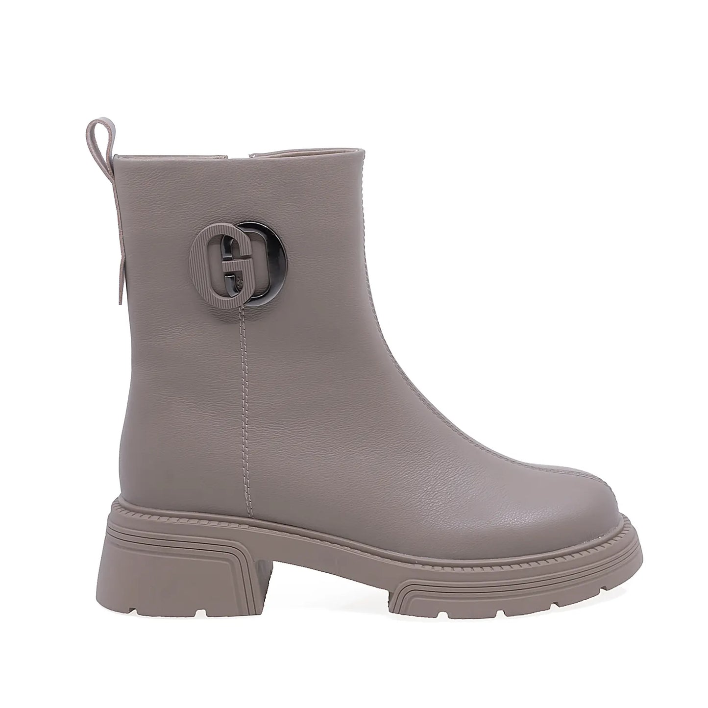 Ghete Dama Casual Anna Viotti Piele Naturala D106-M126-M556-1 Taupe