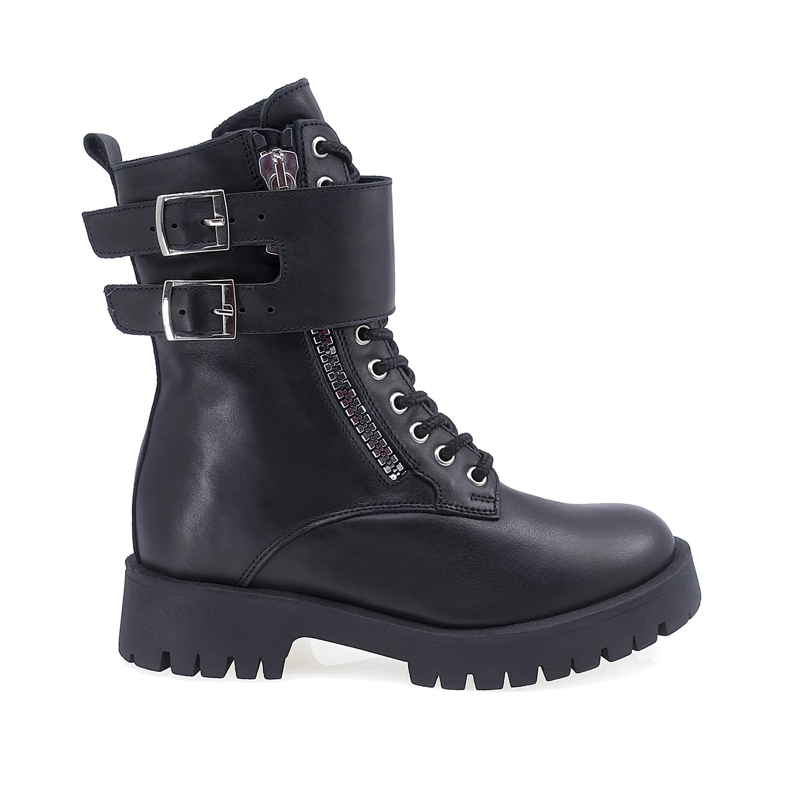 Ghete Dama Casual Anna Viotti Piele Naturala D44-4358 Negru