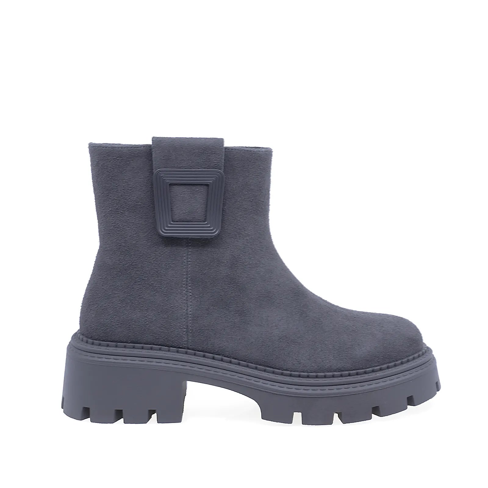 Ghete Dama Casual Anna Viotti Piele Intoarsa D106-2607-A469 Gri