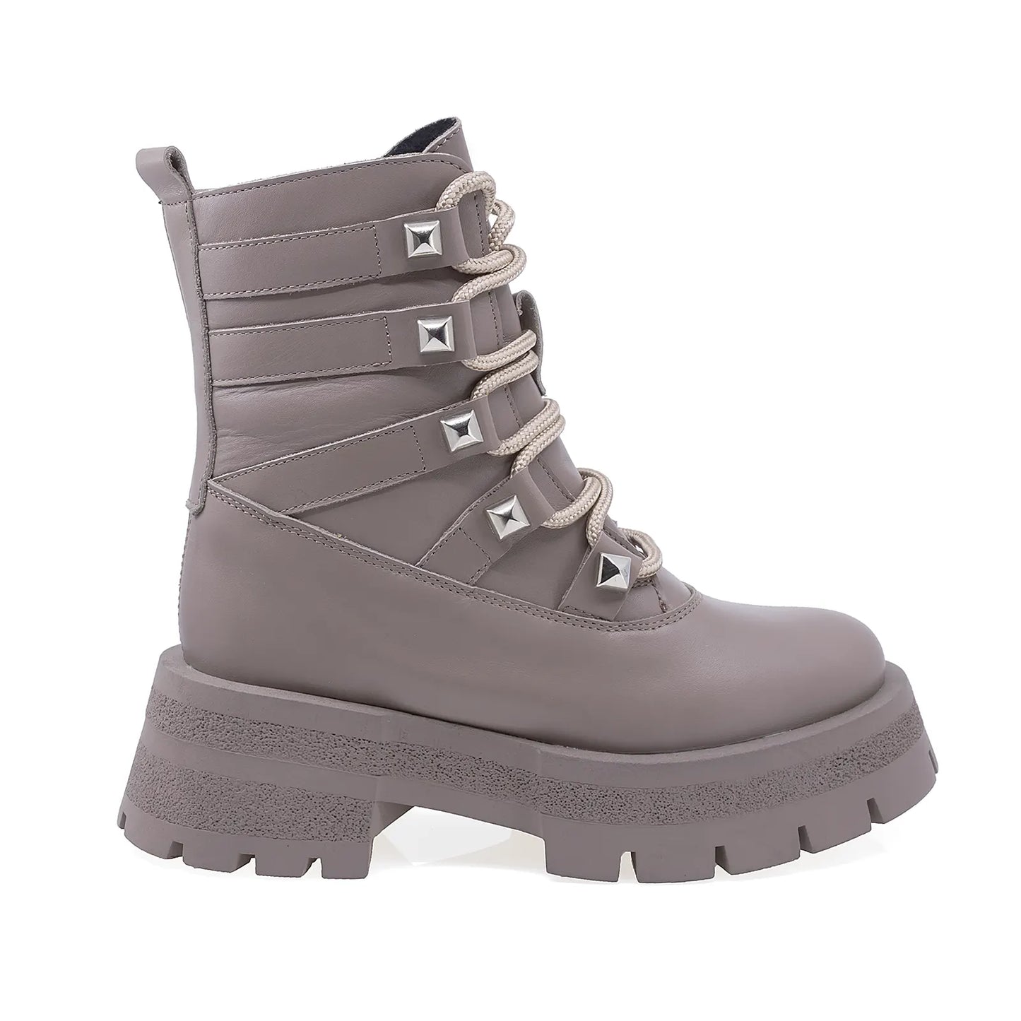 Ghete Dama Casual Anna Viotti Piele Naturala D44-4622 Taupe