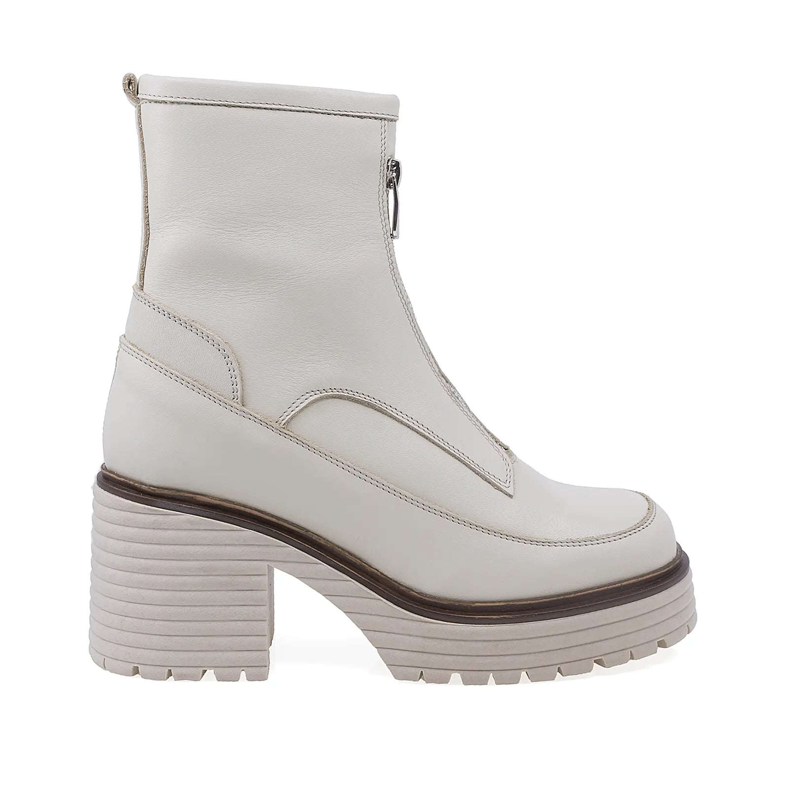 Ghete Dama Casual Anna Viotti Piele Naturala D44-4626 Bej