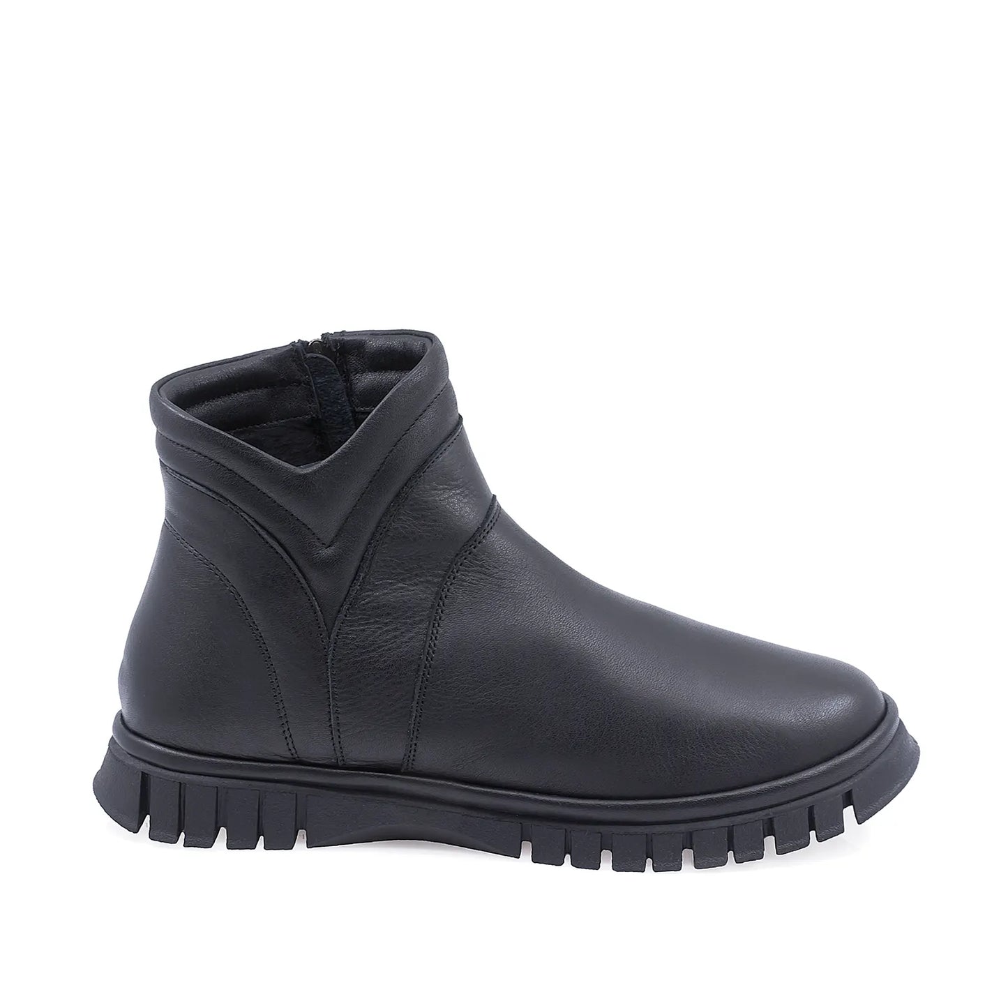 Ghete Dama Casual Anna Viotti Piele Naturala D45-25407-01 Negru