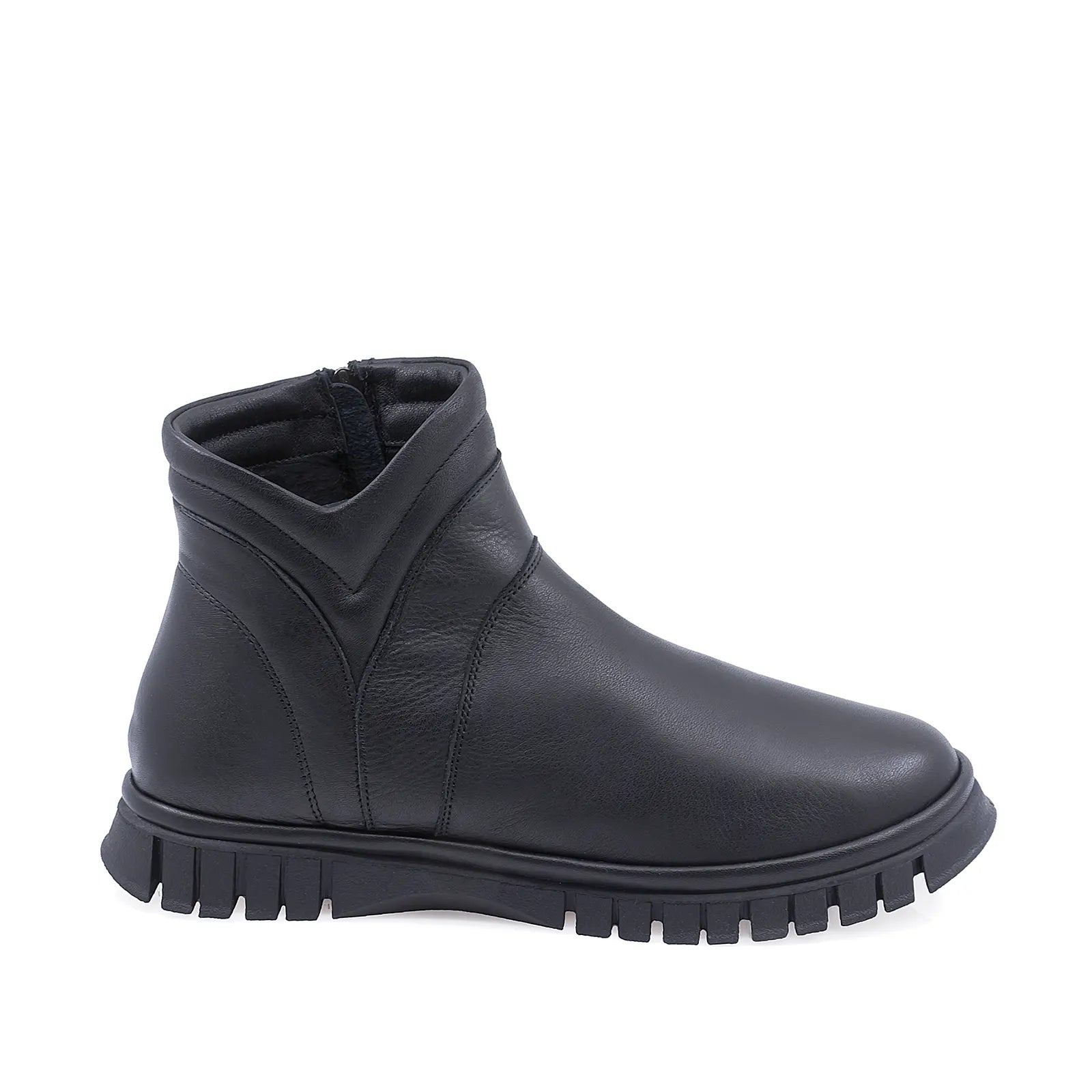 Ghete Dama Casual Anna Viotti Piele Naturala D45-25407-01 Negru