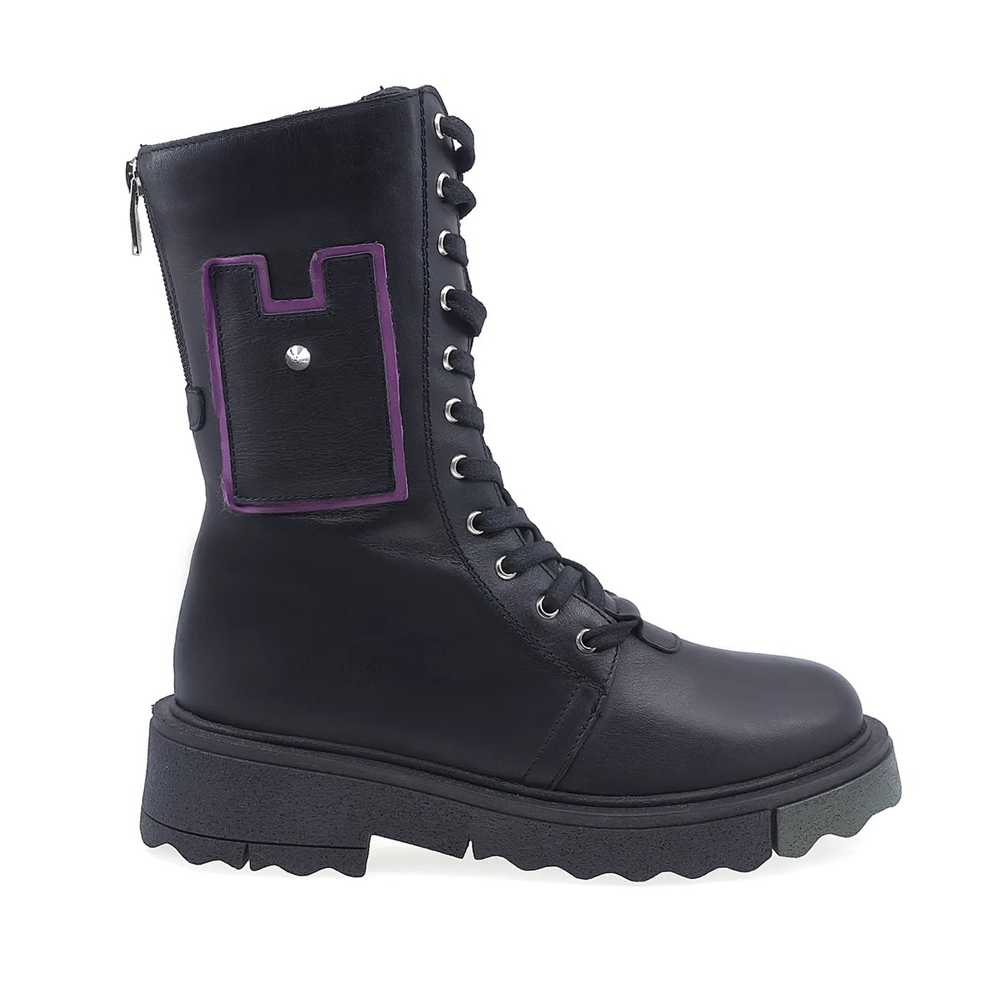 Ghete Dama Casual Anna Viotti Piele Naturala/Nappa D44-4450 Negru