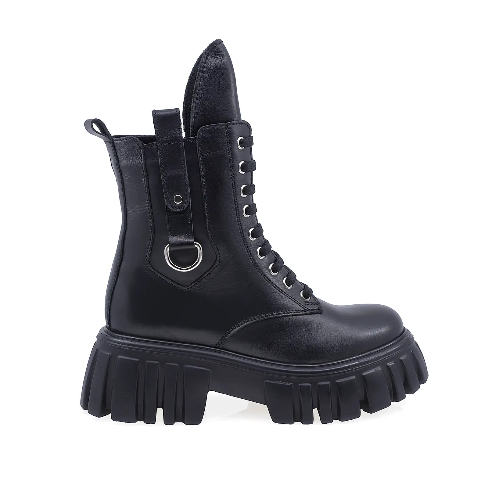 Ghete Dama Casual Anna Viotti Piele Naturala D44-4408 Negru