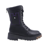 Ghete Dama Casual Anna Viotti Piele Naturala/Antil D44-4450 Negru