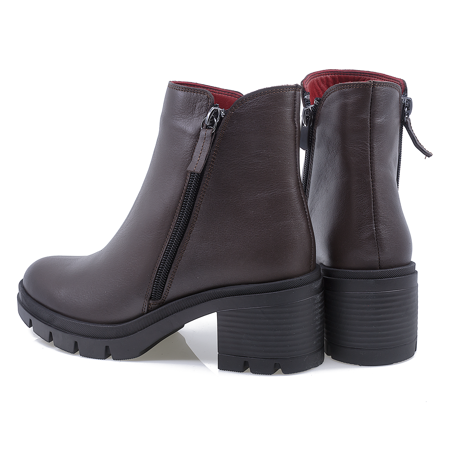 Ghete dama Anna Viotti din piele naturala D54-741 maro