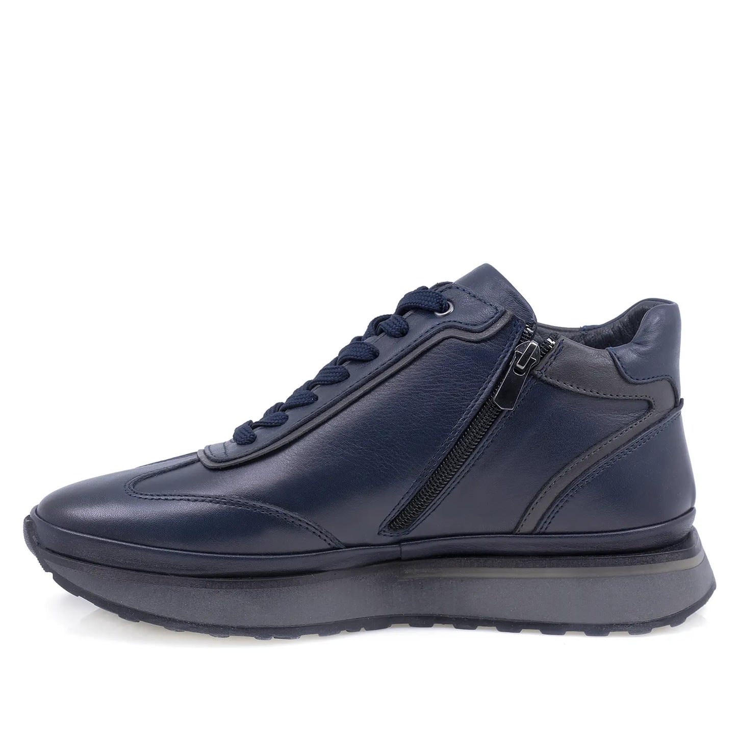 Ghete barbati casual Goretti piele naturala B17-3066 bleumarin