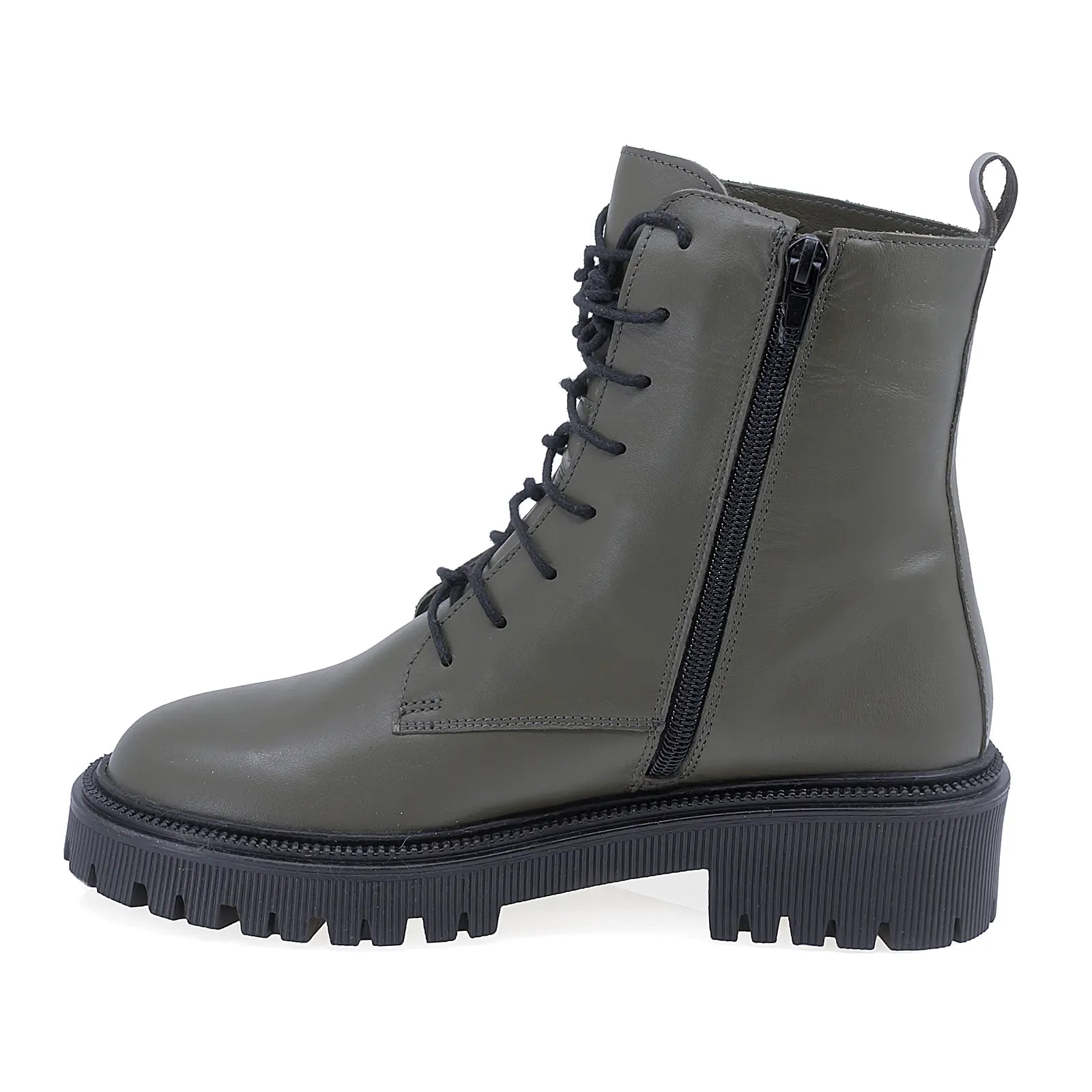 Ghete Dama Casual Anna Viotti Piele Naturala D44-4474 Kaki