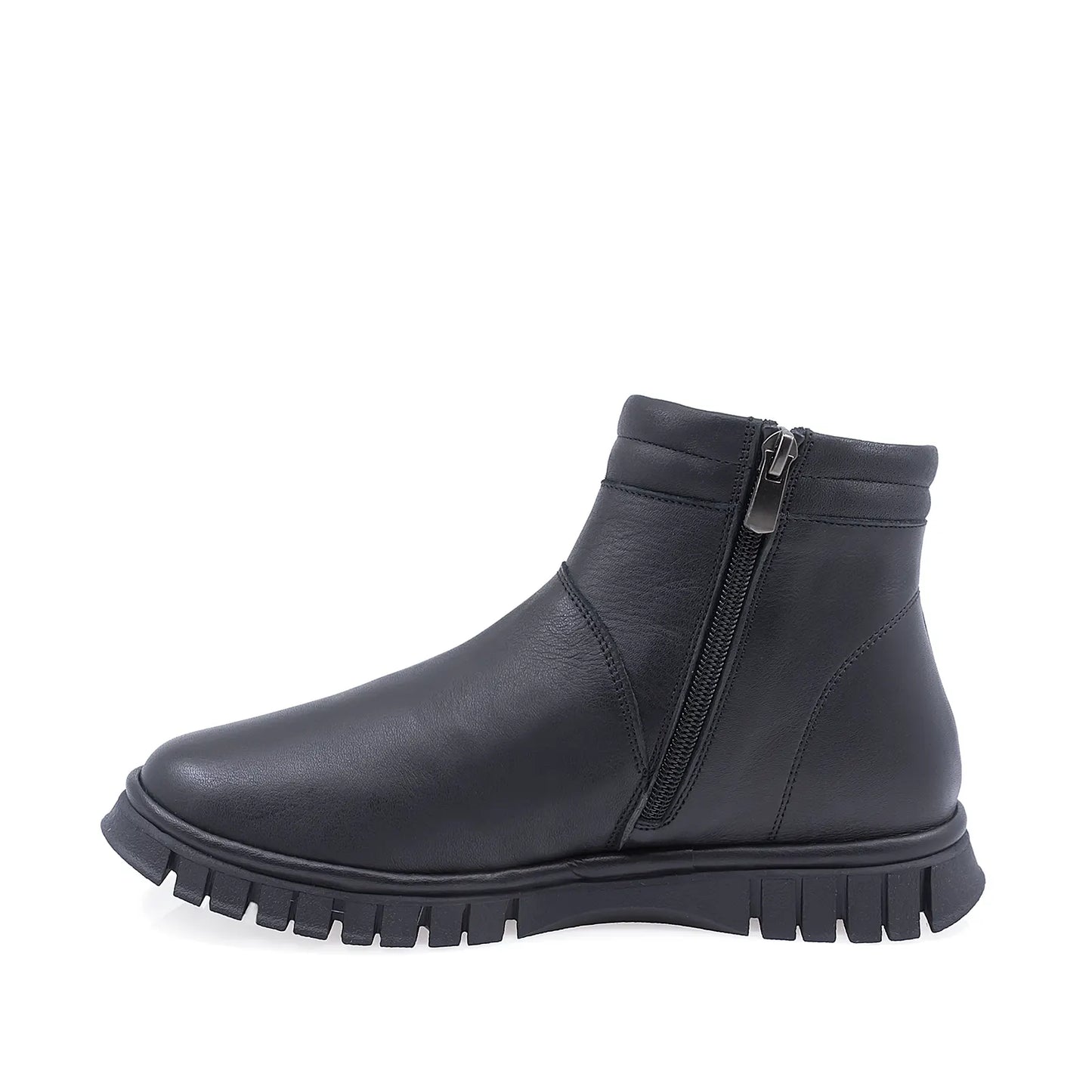 Ghete Dama Casual Anna Viotti Piele Naturala D45-25407-01 Negru