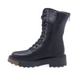 Ghete Dama Casual Anna Viotti Piele Naturala/Antil D44-4450 Negru