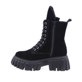 Ghete Dama Casual Anna Viotti Piele Intoarsa D44-4408 Negru