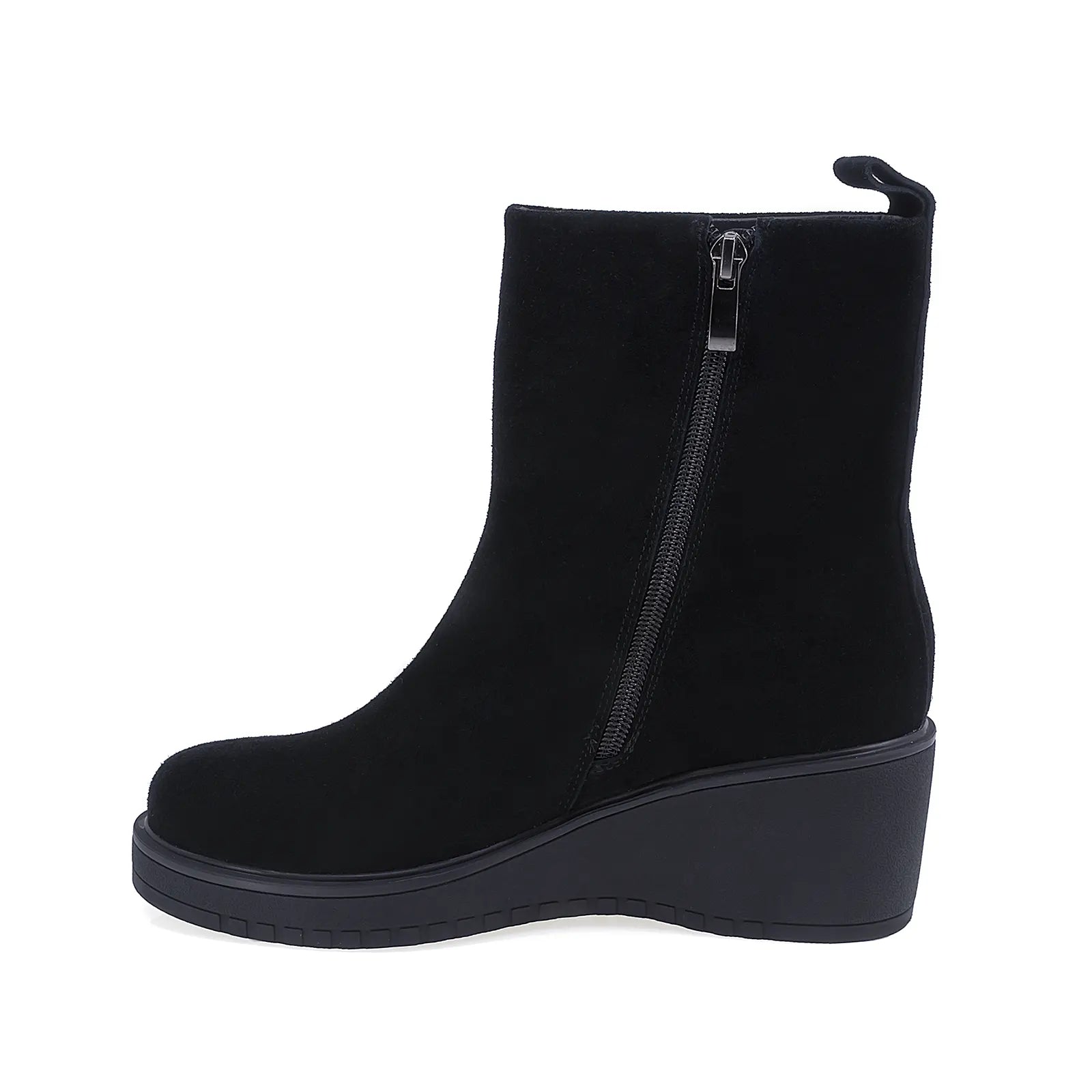 Ghete Dama Casual Anna Viotti Piele Intoarsa D107-PV4407-295441-R-2 Negru