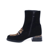 Ghete Dama Elegante Anna Viotti Piele Intoarsa D107-PV4407-295441-R-2 Negru