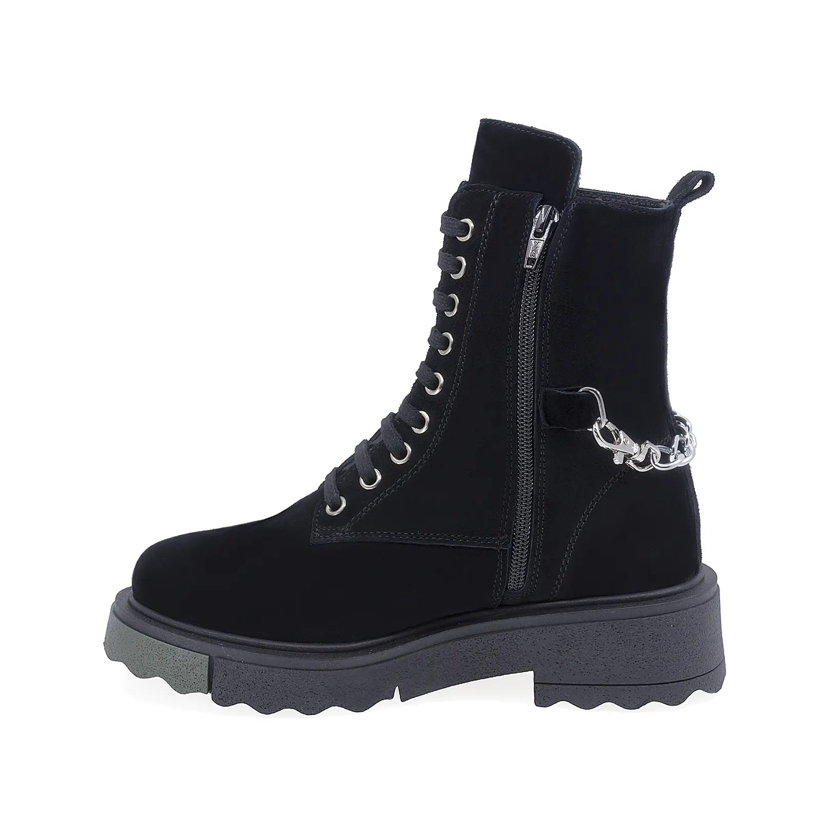 Ghete Dama Casual Anna Viotti Piele Intoarsa D44-4514 Negru