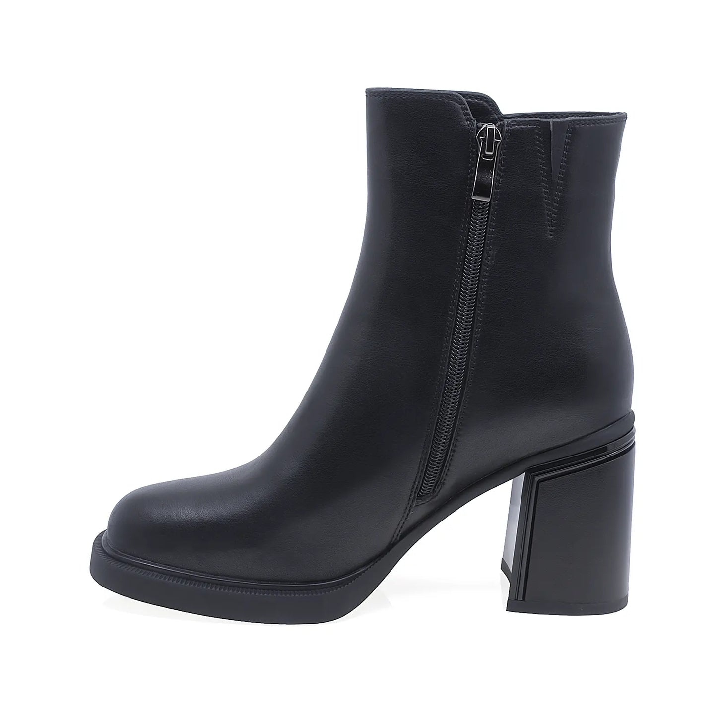 Ghete Dama Casual Anna Viotti Piele Naturala D106-D351-F533 Negru