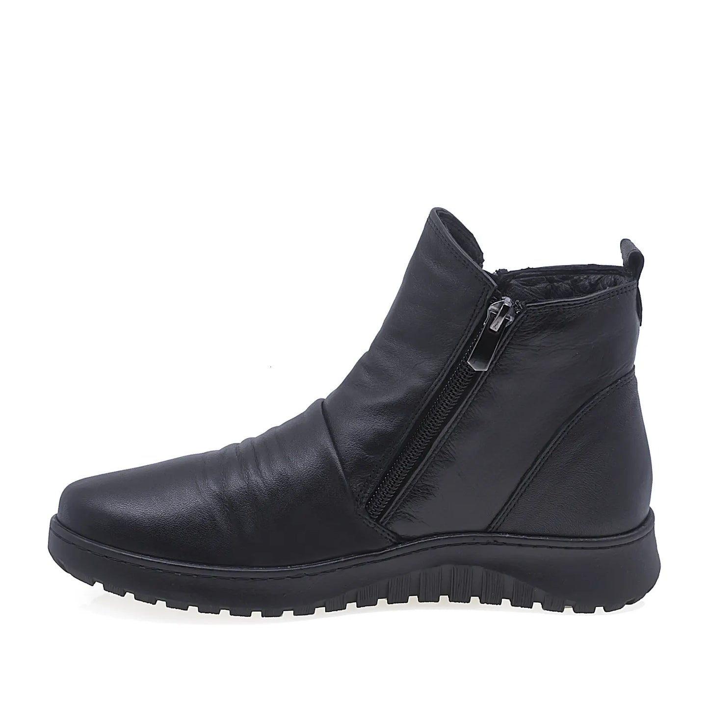 Ghete Dama Casual Anna Viotti Piele Naturala D70-1001 Negru