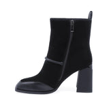 Ghete Dama Elegante Anna Viotti Piele Intoarsa D112-GAW2535 Negru