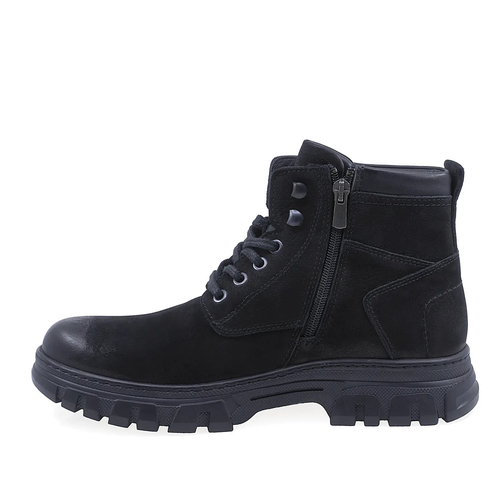 Ghete barbati casual Goretti piele nubuc B36-1143 negru