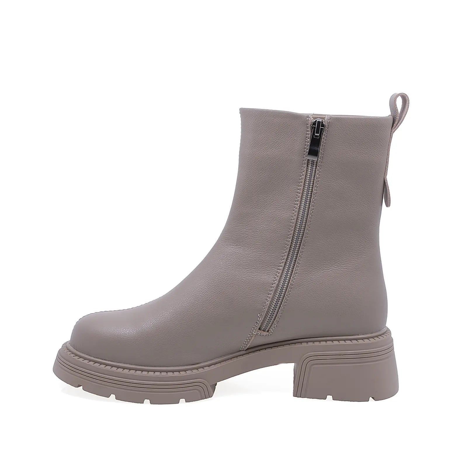 Ghete Dama Casual Anna Viotti Piele Naturala D106-M126-M556-1 Taupe