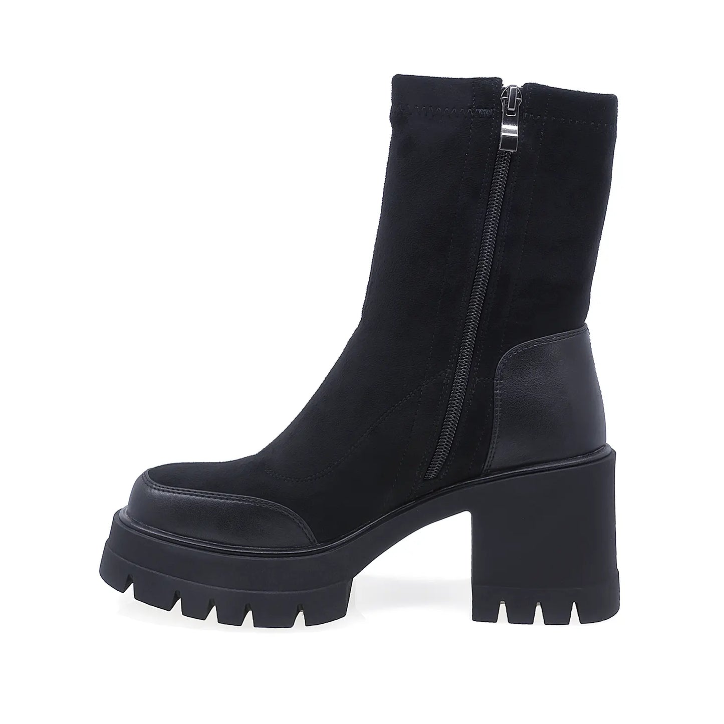 Ghete Dama Casual Anna Viotti Piele Intoarsa D106-F9896-C6926-1 Negru