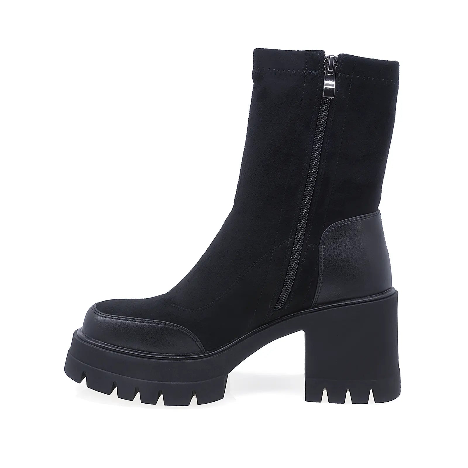 Ghete Dama Casual Anna Viotti Piele Intoarsa D106-F9896-C6926-1 Negru