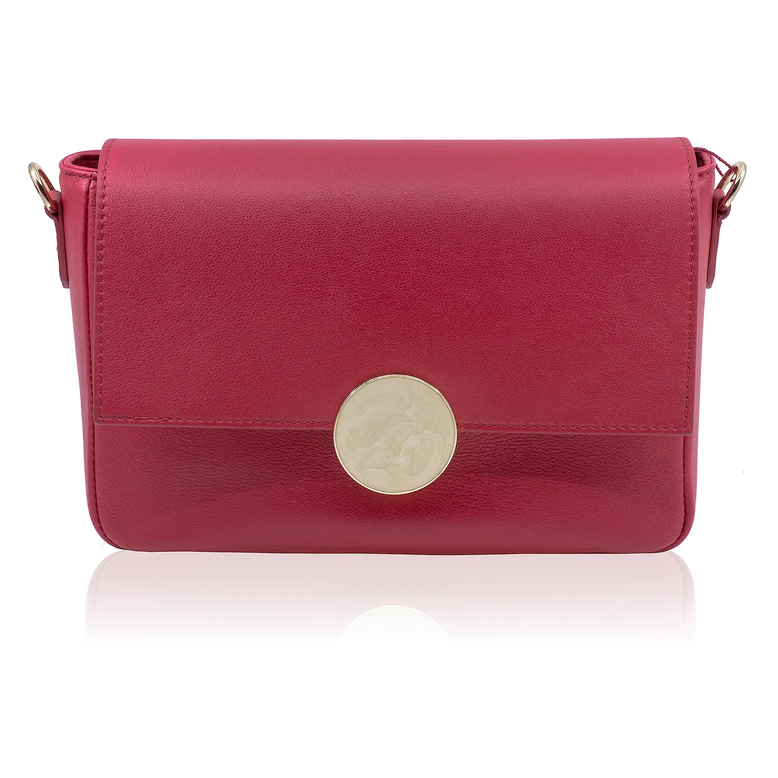 Geantă damă Luna piele naturala 020 rosu
