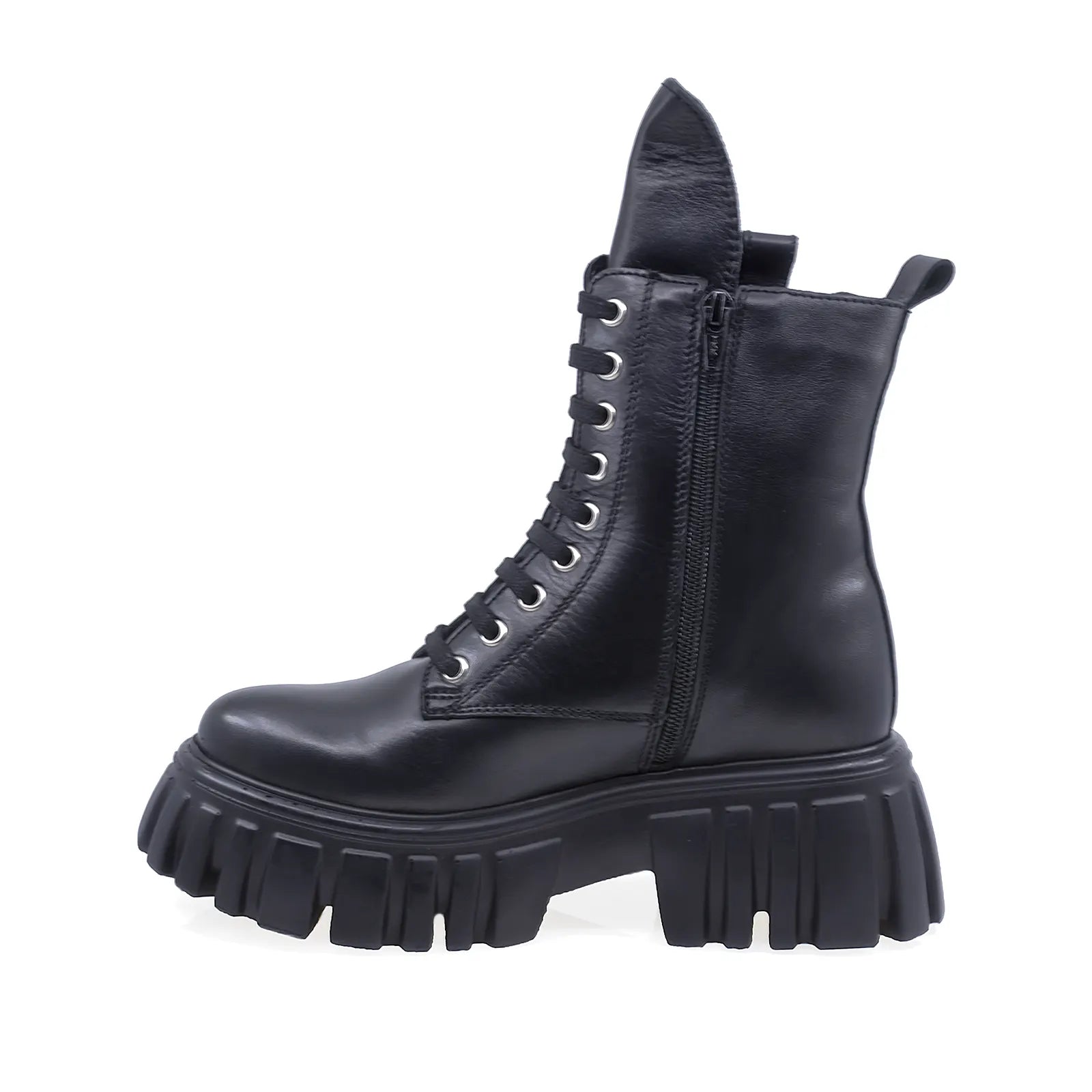 Ghete Dama Casual Anna Viotti Piele Naturala D44-4408 Negru