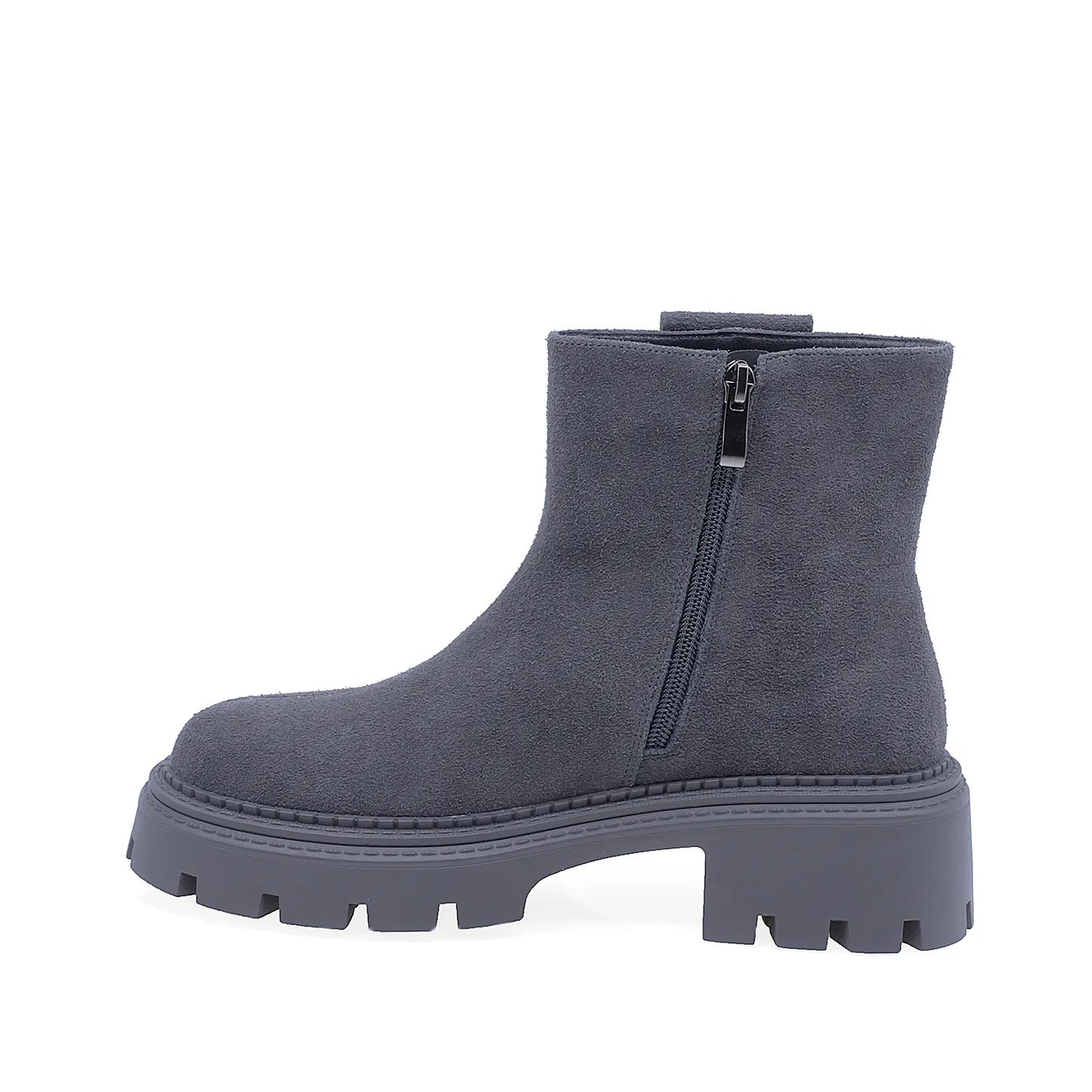 Ghete Dama Casual Anna Viotti Piele Intoarsa D106-2607-A469 Gri