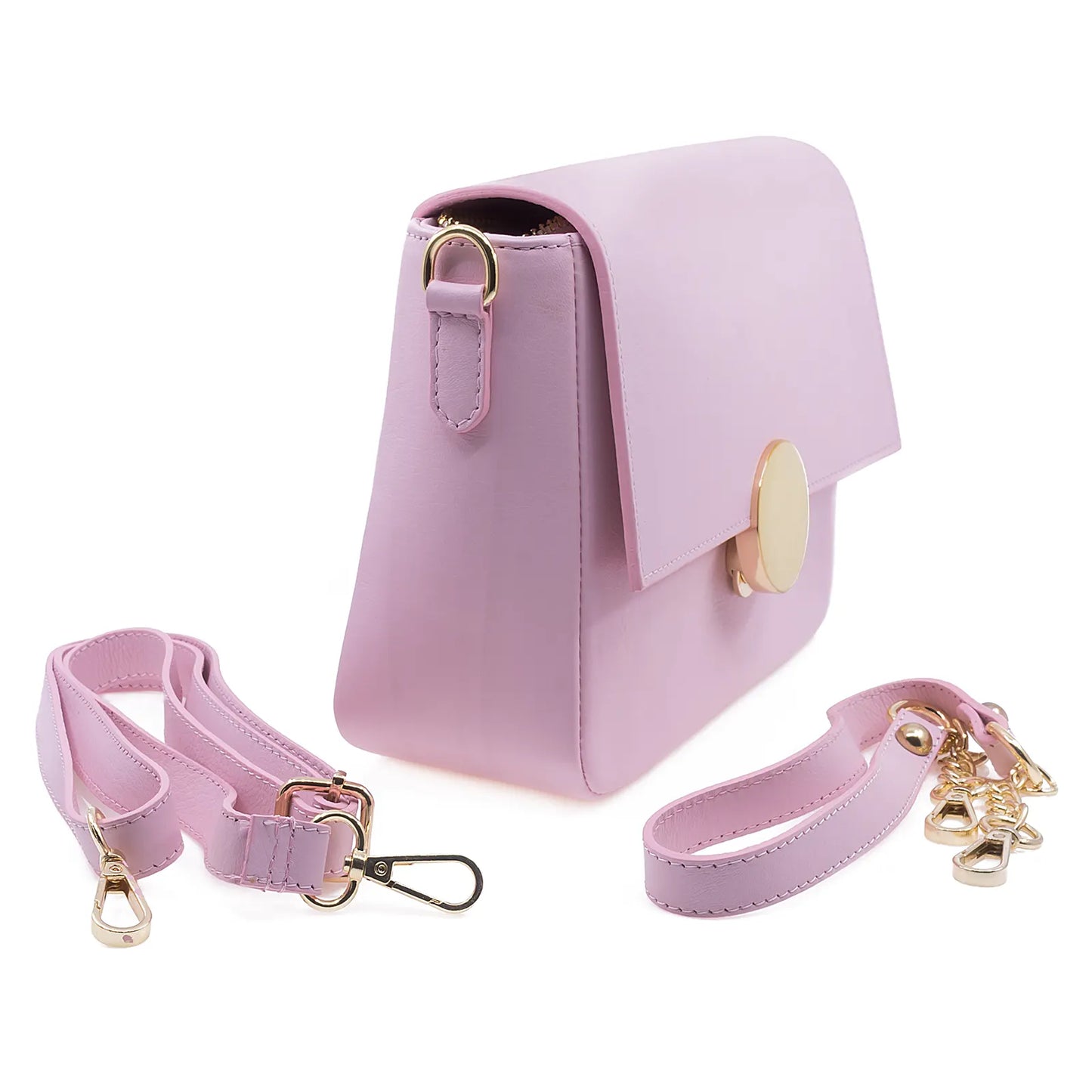 Geantă damă Luna piele naturala 020 roz