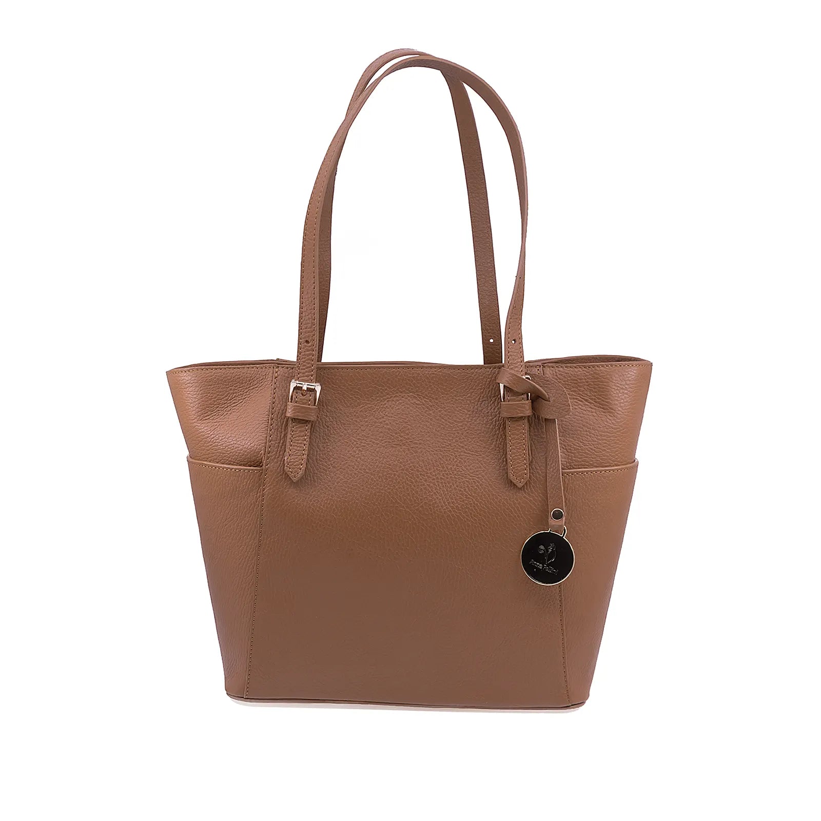 Geantă damă Michelle Anna Fellini piele naturala coniac