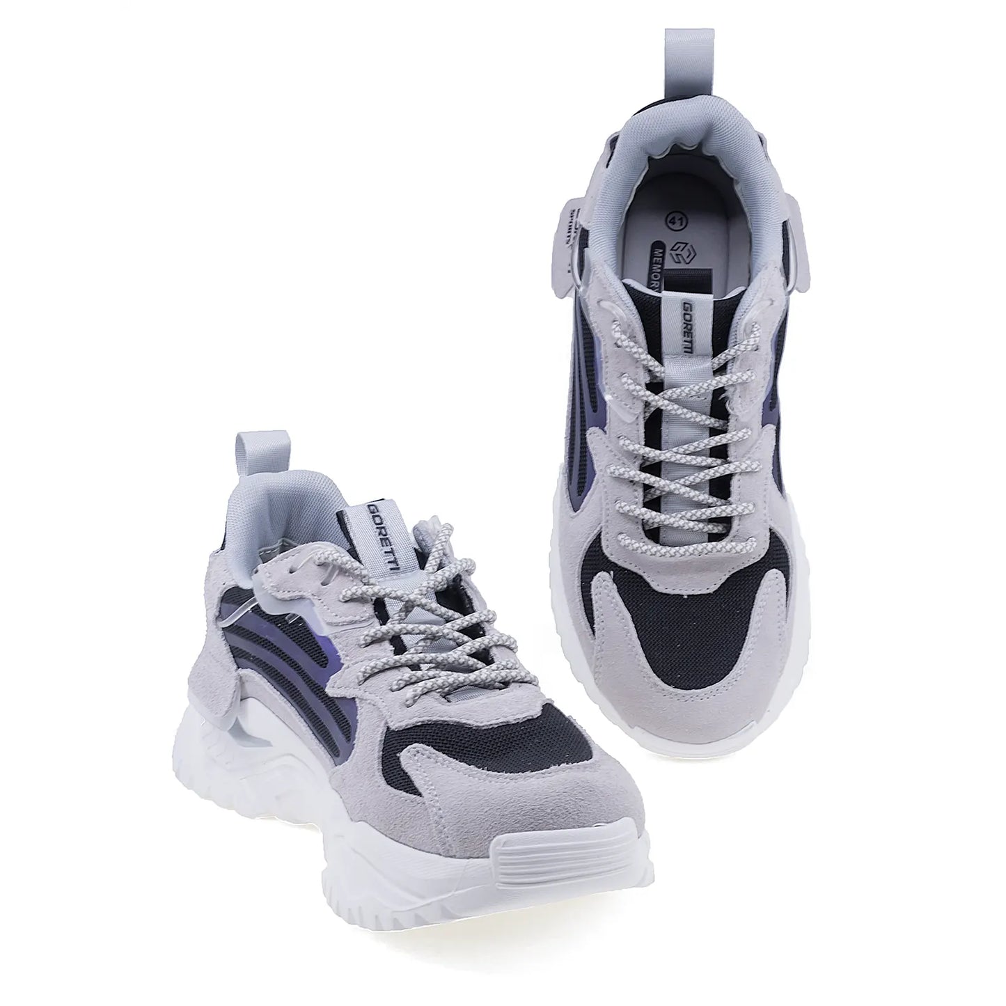 Pantofi barbati sport piele intoarsa Goretti B100-CL29031 alb-3