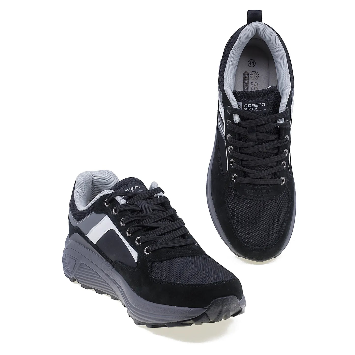 Pantofi barbati sport Goretti piele intoarsa B100-CL30055 negru-4