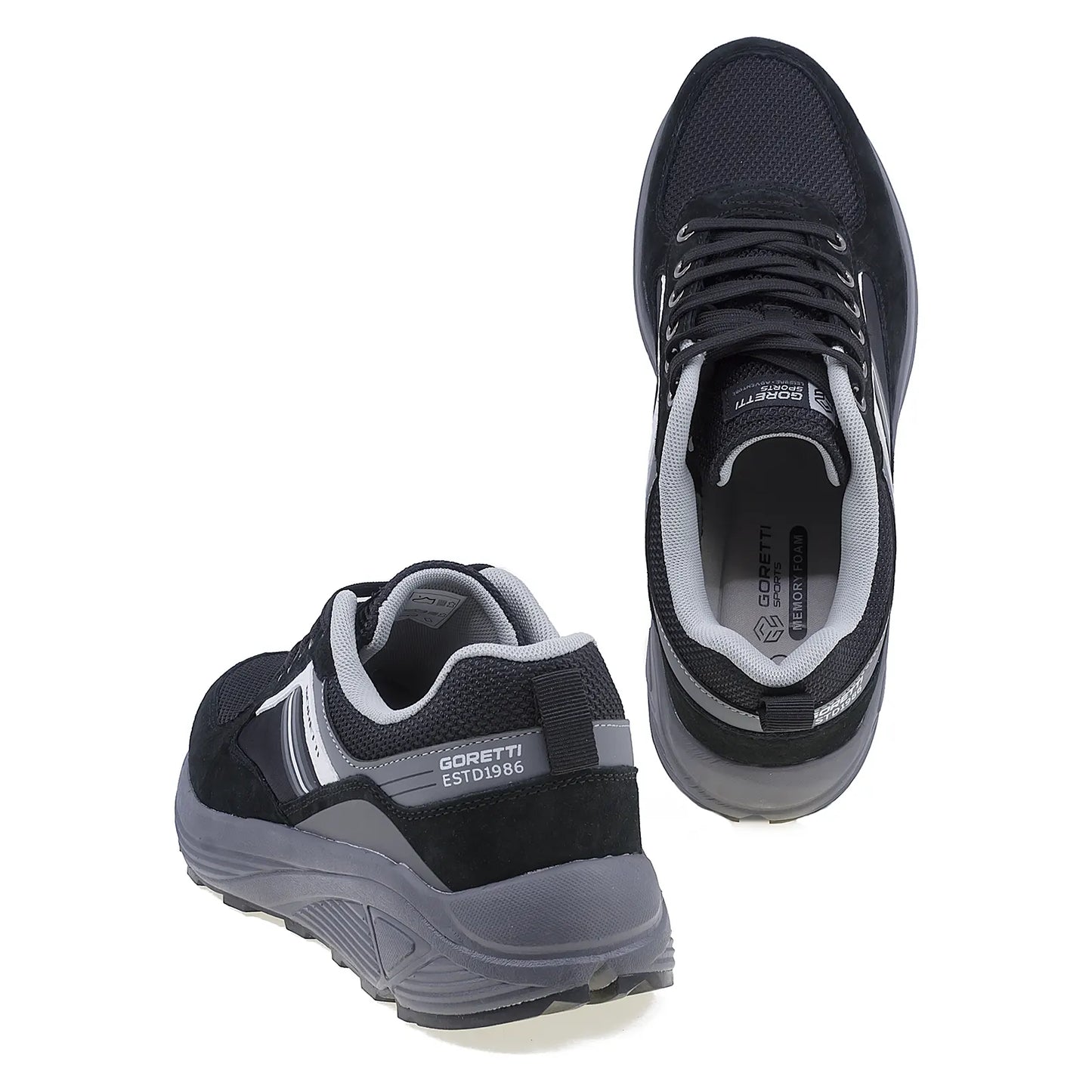 Pantofi barbati sport Goretti piele intoarsa B100-CL30055 negru-5