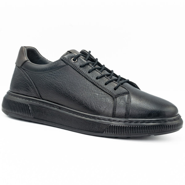 Pantofi barbati casual Goretti din piela naturala B 332 negru 