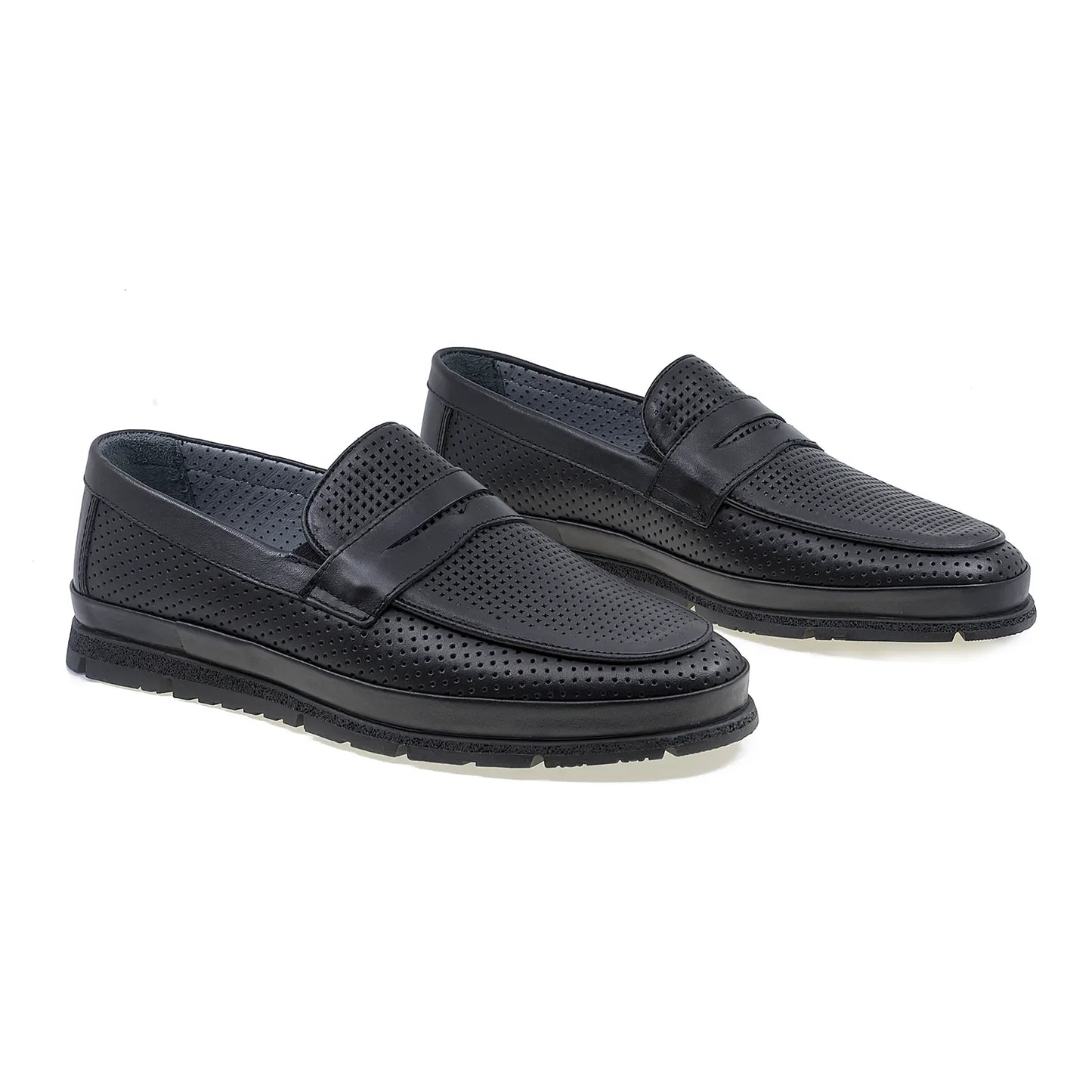 Pantofi barbati casual Goretti din piele naturala B67-223 negru-1