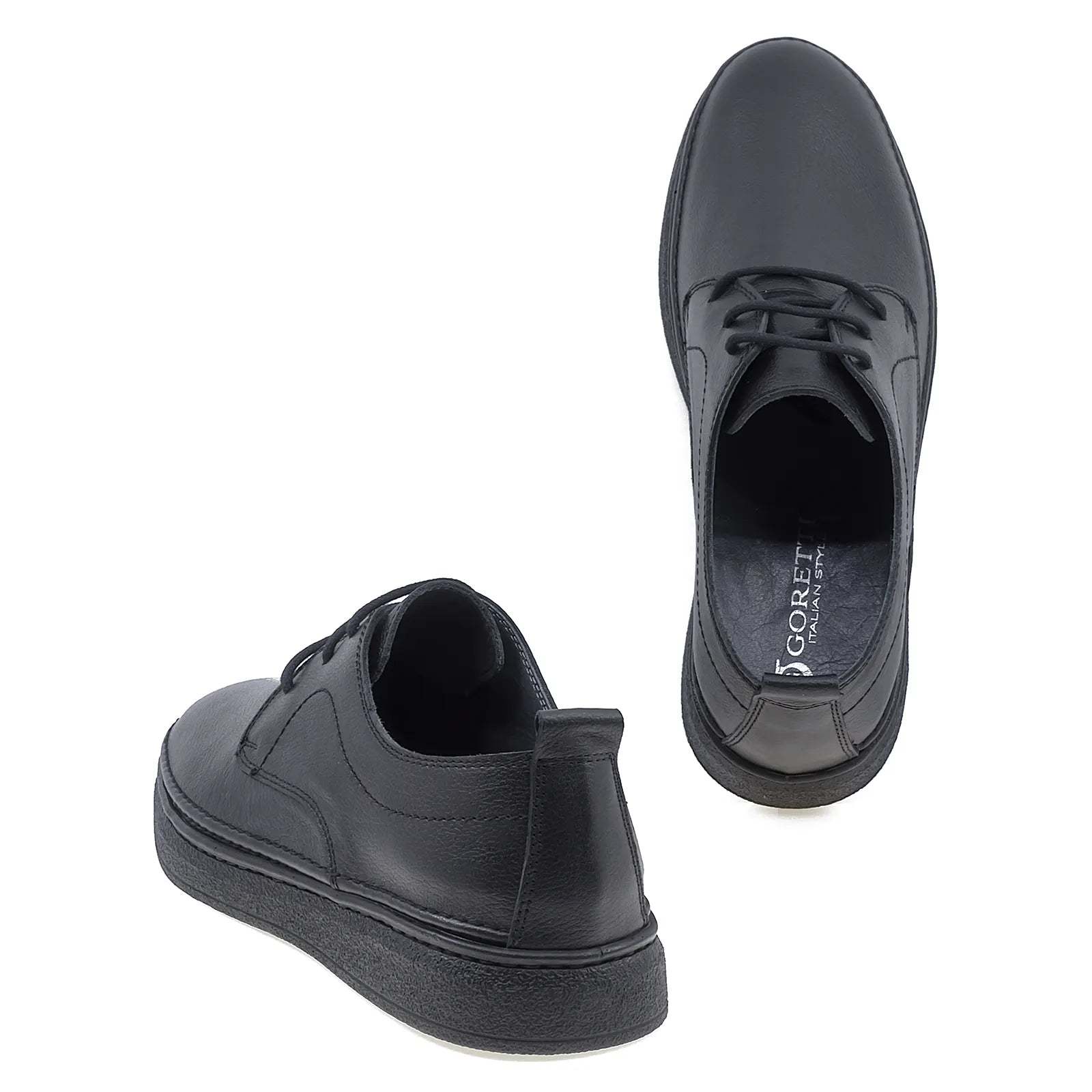 Pantofi barbati casual Goretti din piele naturala B69-301 negru-4