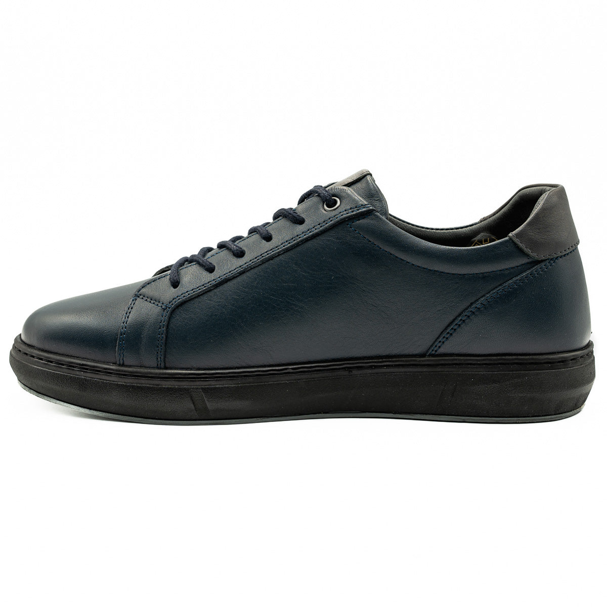 Pantofi barbati casual Goretti din piela naturala bleumarin - 065