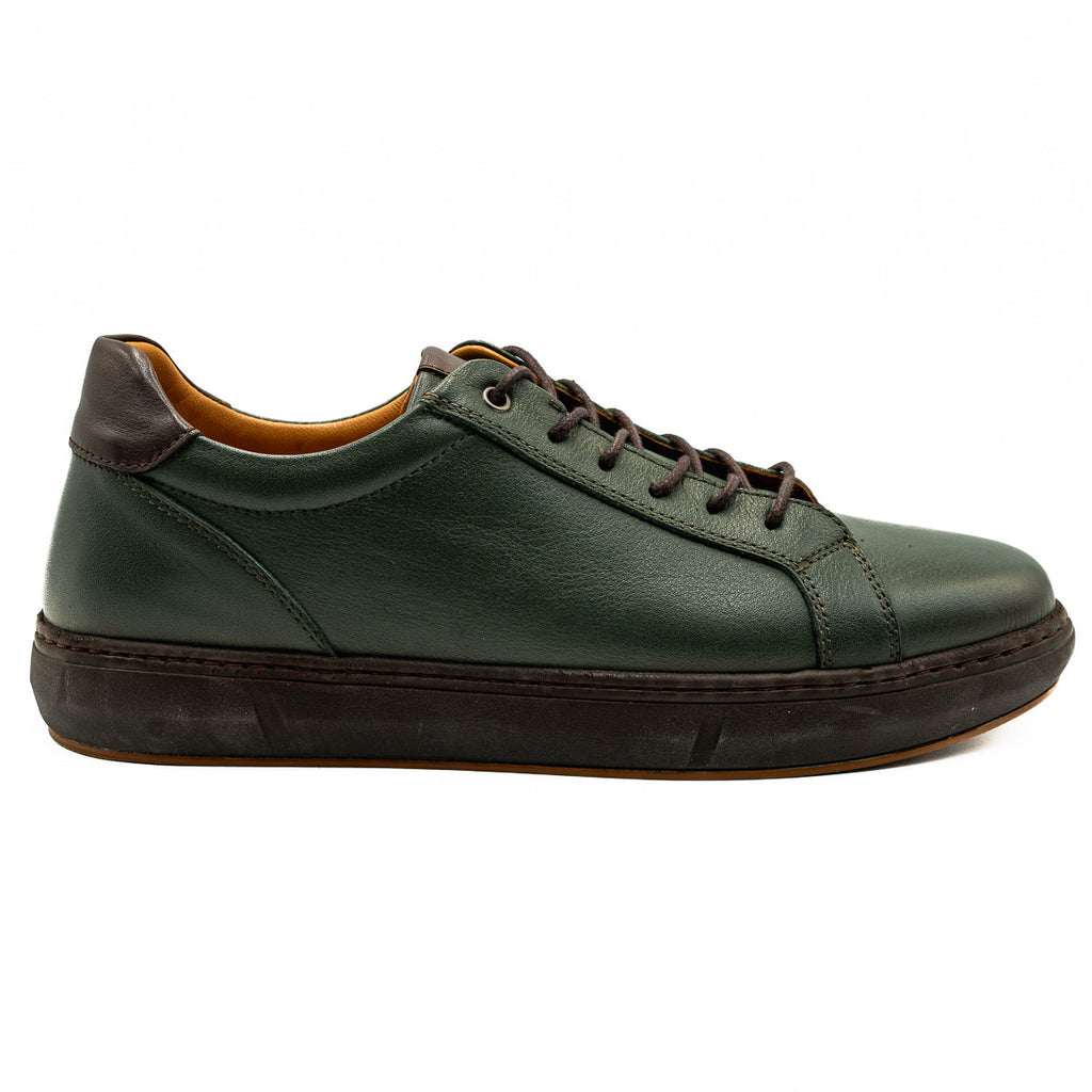 Pantofi barbati casual Goretti din piela naturala verde - 065